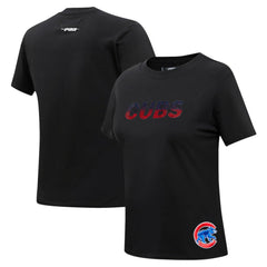 Chicago Cubs Pro Standard Women's Rhinestone Slim Fit T-Shirt Outlet