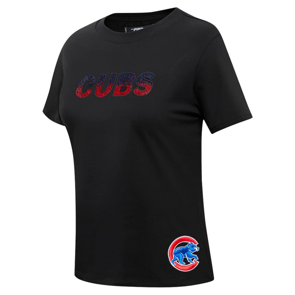 Chicago Cubs Pro Standard Women's Rhinestone Slim Fit T-Shirt Outlet