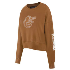 Baltimore Orioles Pro Standard Women's Paint The City Pullover Cropped Sweatshirt Near Me