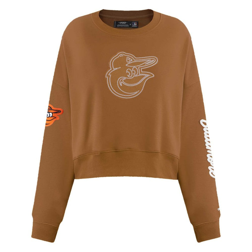 Baltimore Orioles Pro Standard Women's Paint The City Pullover Cropped Sweatshirt Near Me