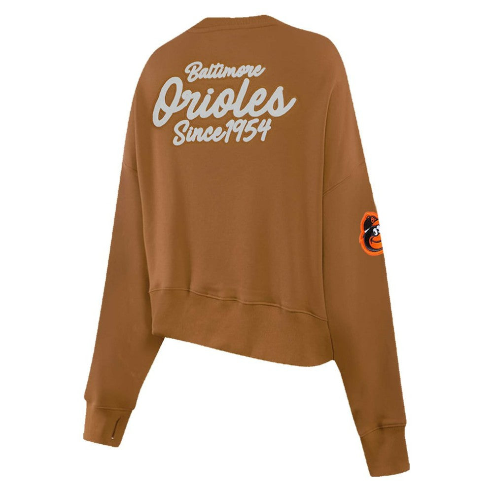 Baltimore Orioles Pro Standard Women's Paint The City Pullover Cropped Sweatshirt Near Me