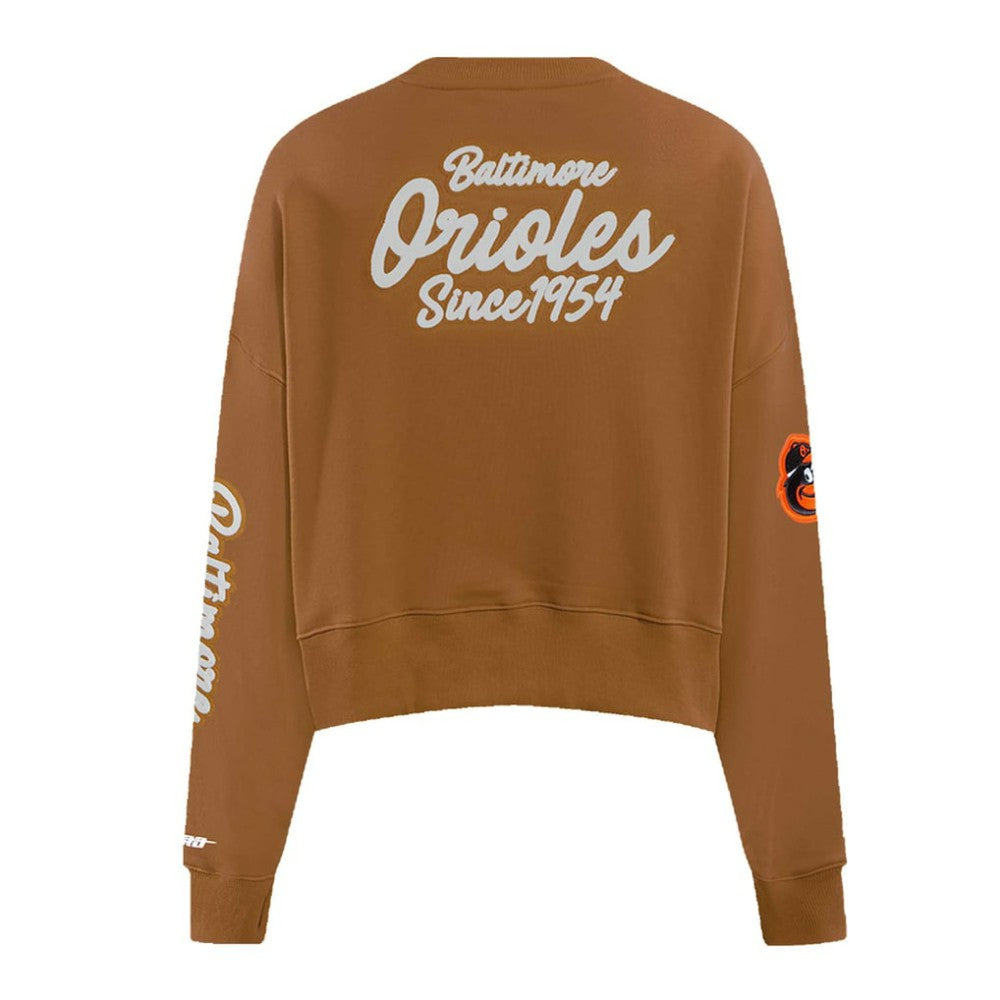 Baltimore Orioles Pro Standard Women's Paint The City Pullover Cropped Sweatshirt Near Me