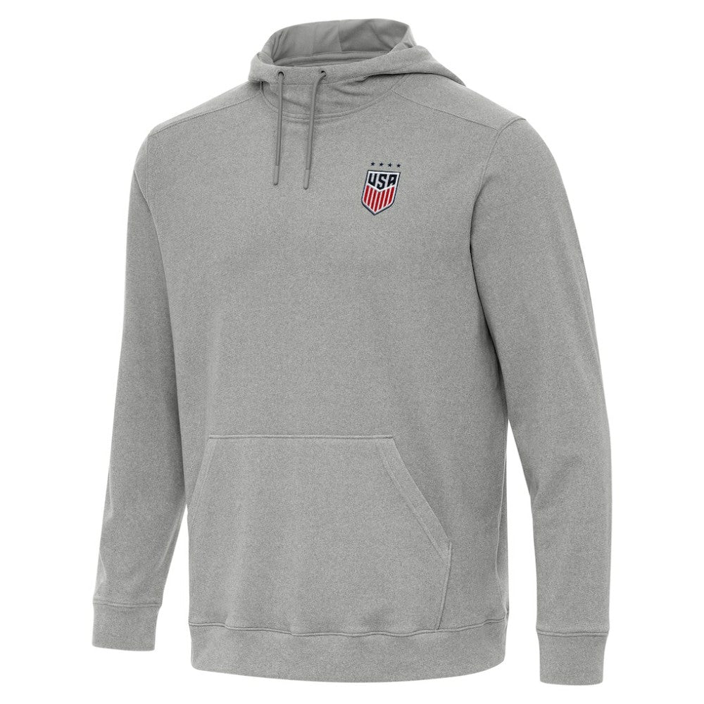 USWNT Antigua Cloud Pullover Hoodie Heather Gray