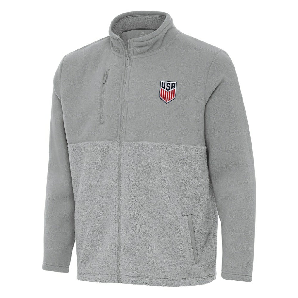 USMNT Antigua Daily Fused Full-Zip Jacket Gray