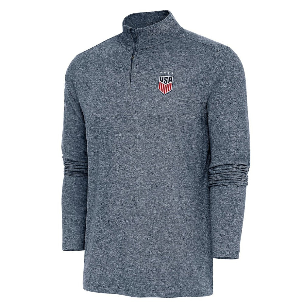 USWNT Antigua Hunk Quarter-Zip Top Heather Navy
