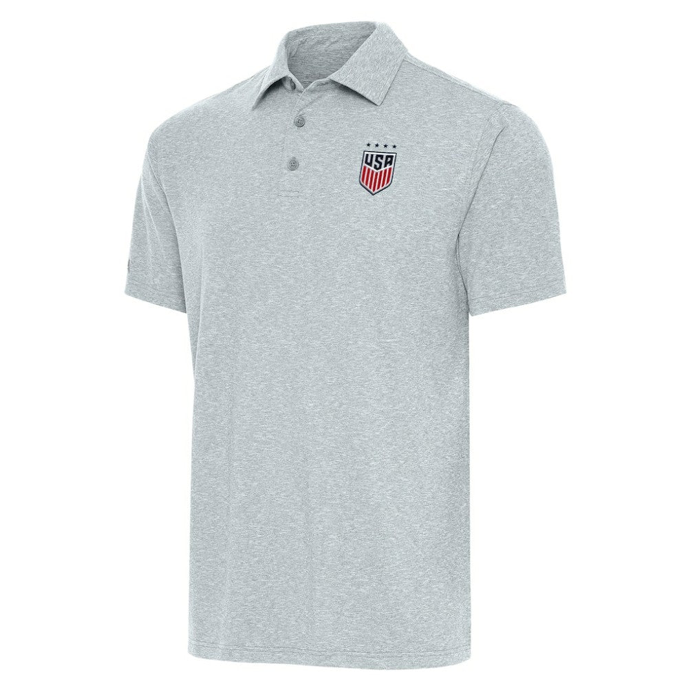 USWNT Antigua Par 3 Polo Heather Gray