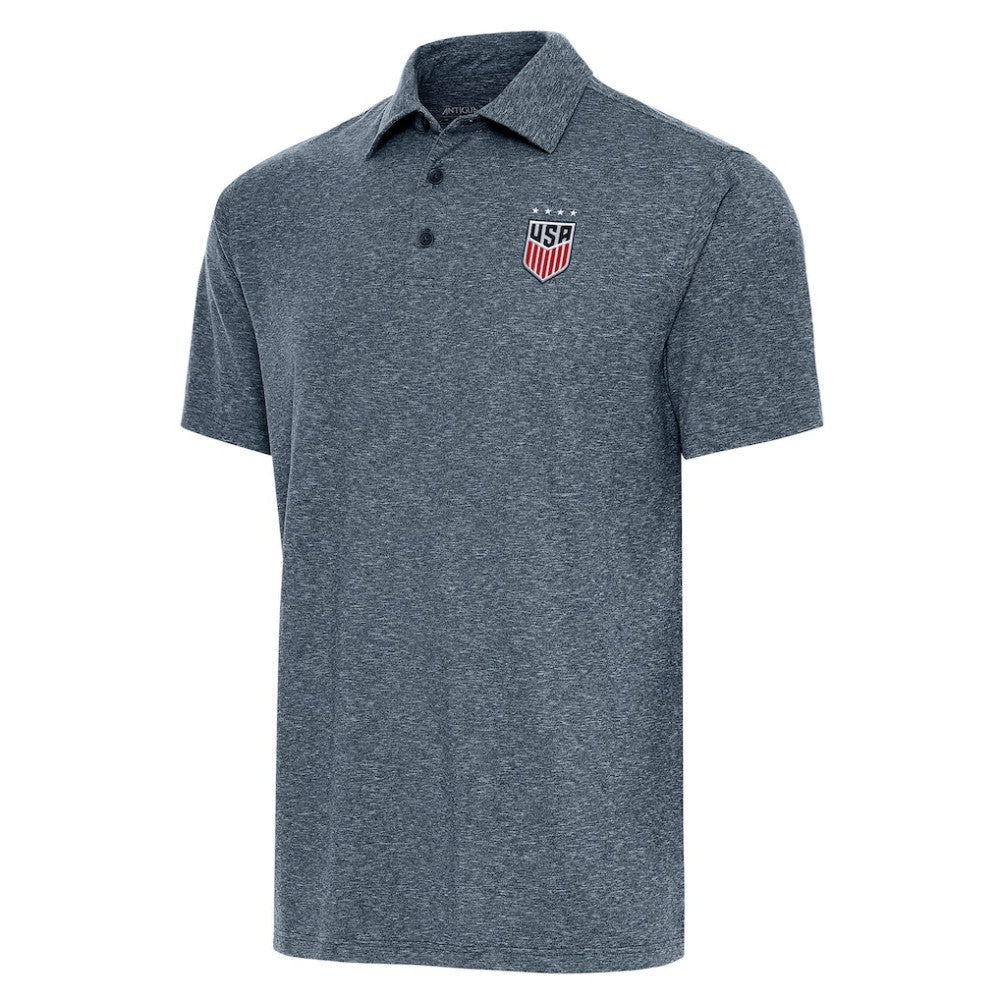 USWNT Antigua Par 3 Polo Heather Navy