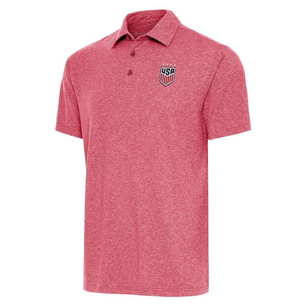 USWNT Antigua Par 3 Polo Heather Red