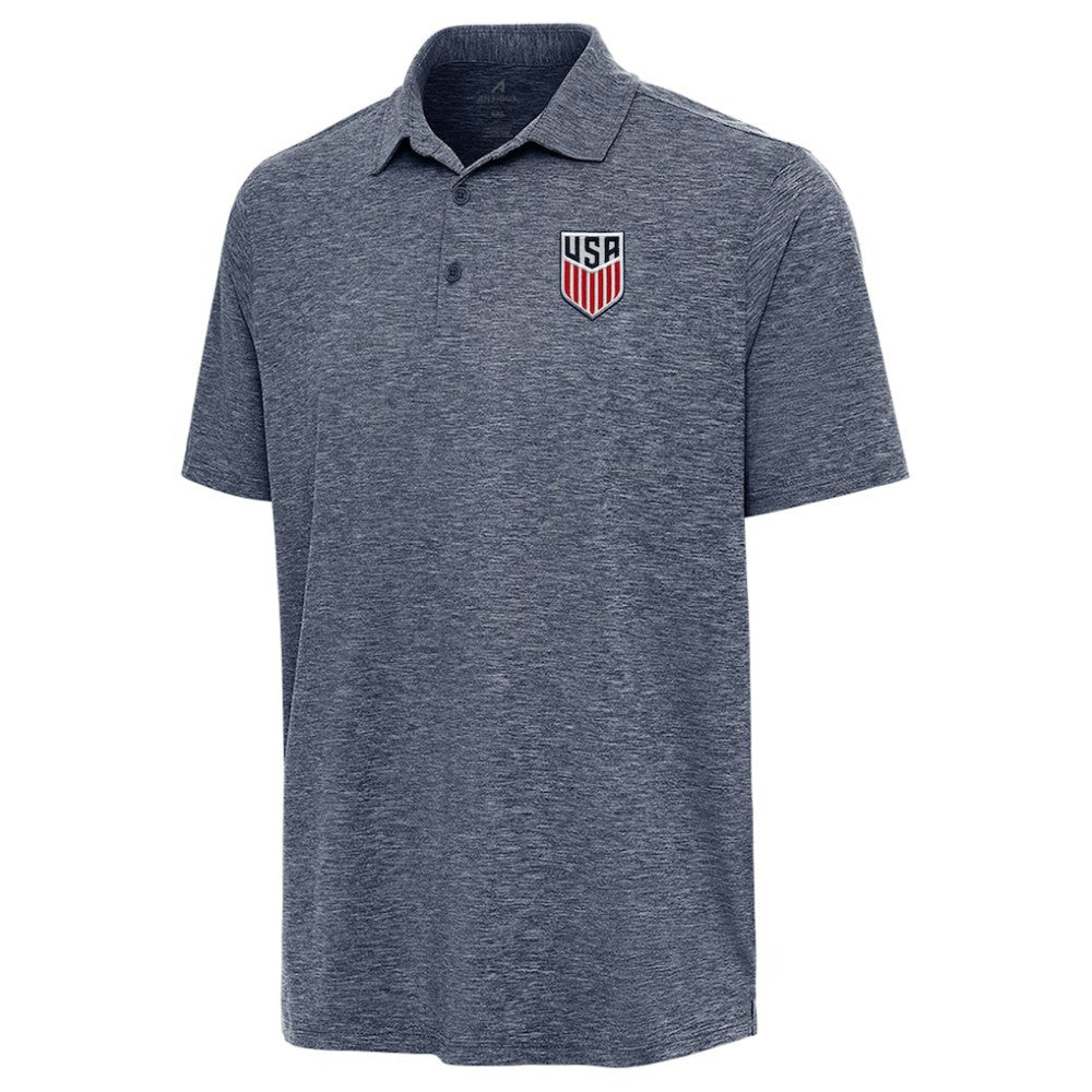 USMNT Antigua Big & Tall Par 3 Polo Heather Navy
