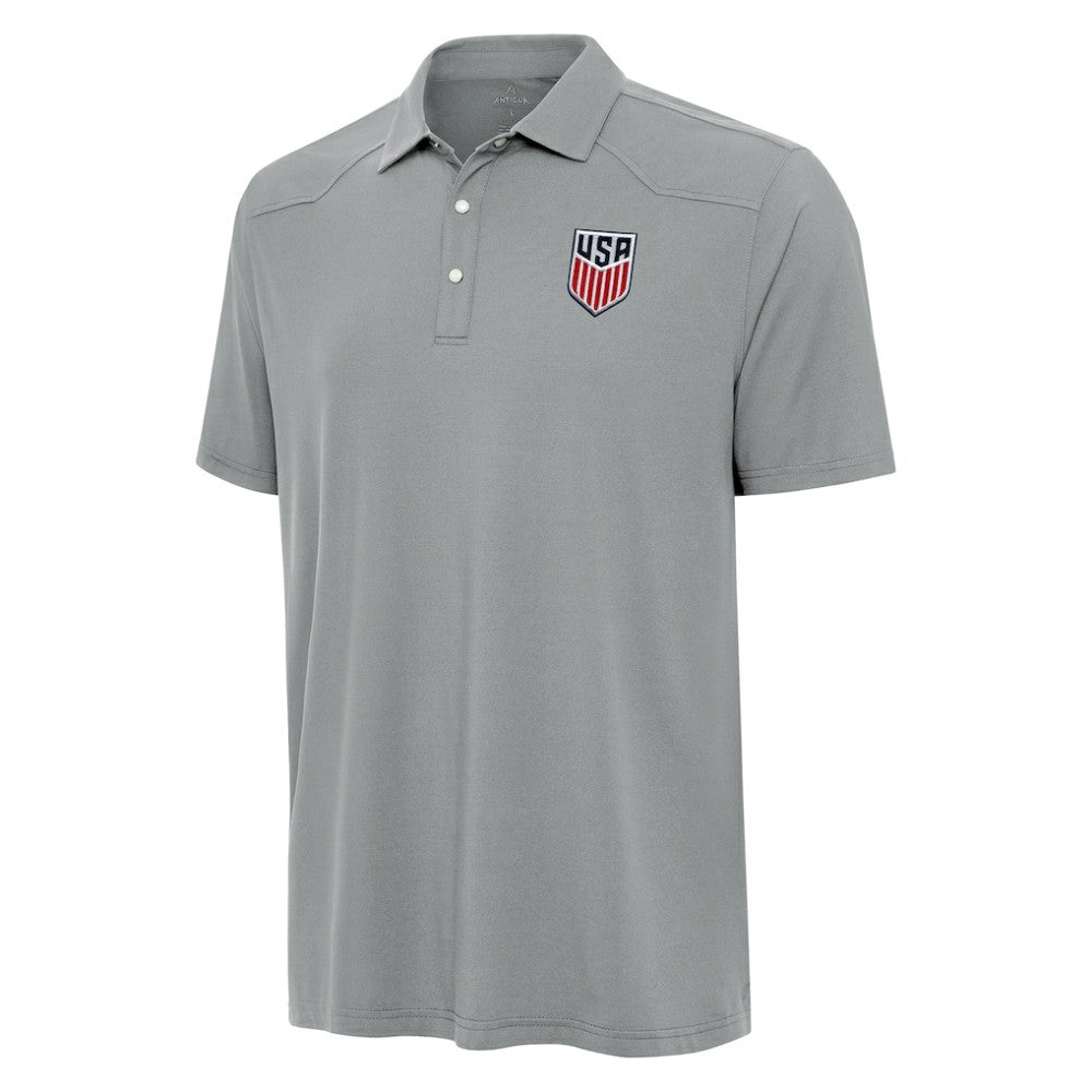 USMNT Antigua Western Polo Gray