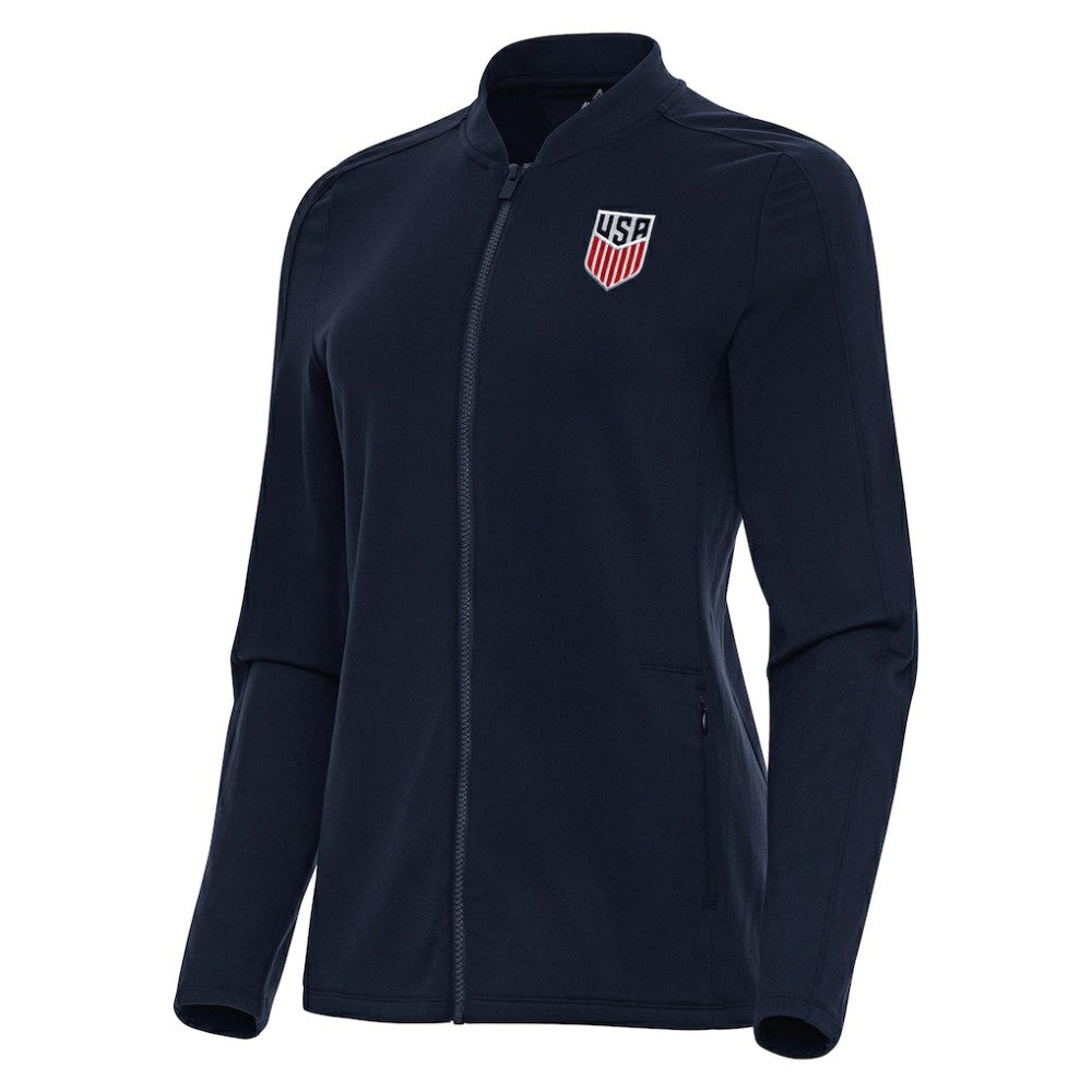 USMNT Antigua Women's Continual Full-Zip Jacket Navy