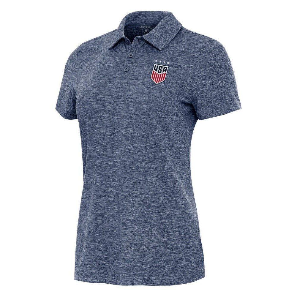 USWNT Antigua Women's Matter Polo Heather Navy