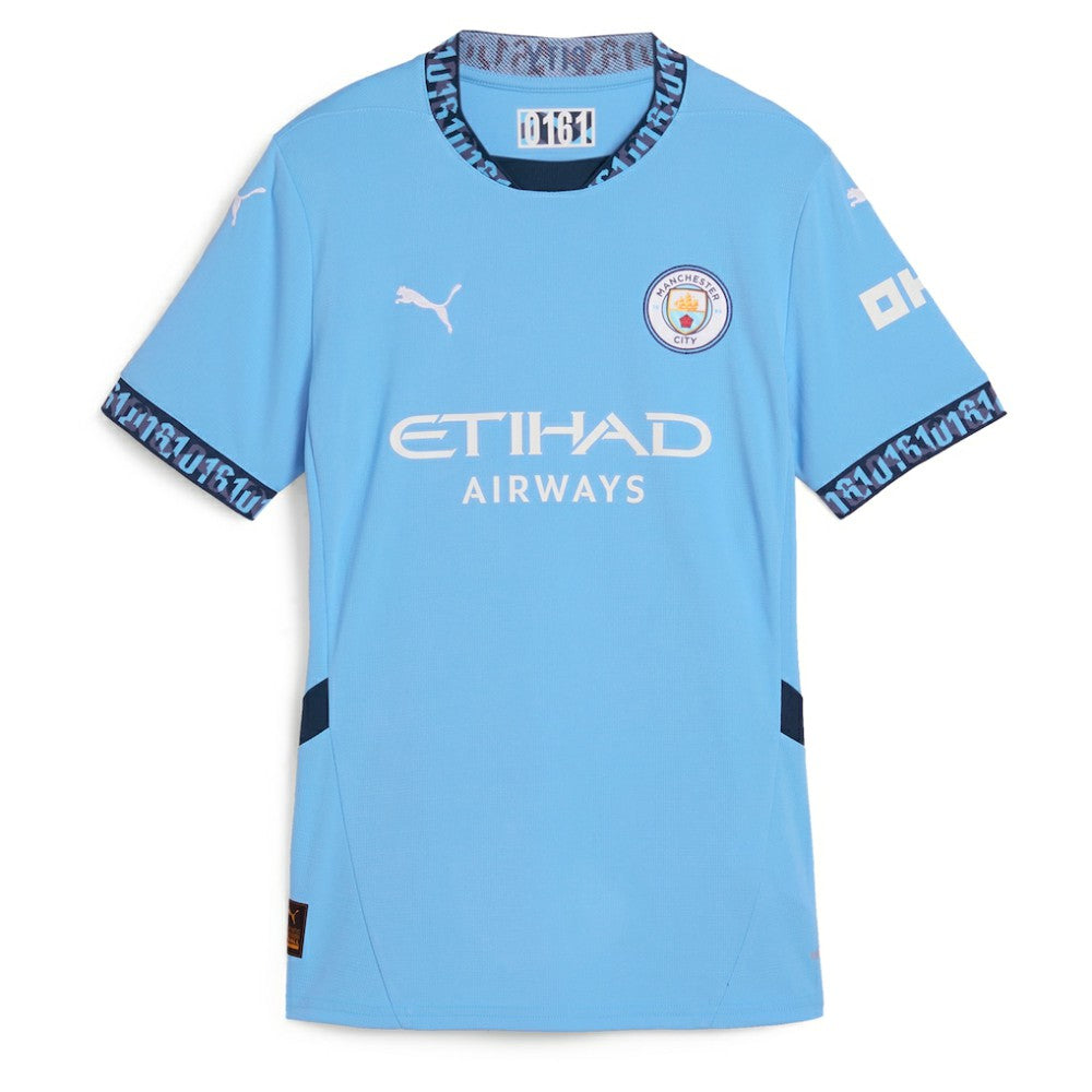 Puma - Manchester City Women's 2024/25 Home Replica Custom Jersey - Light Blue