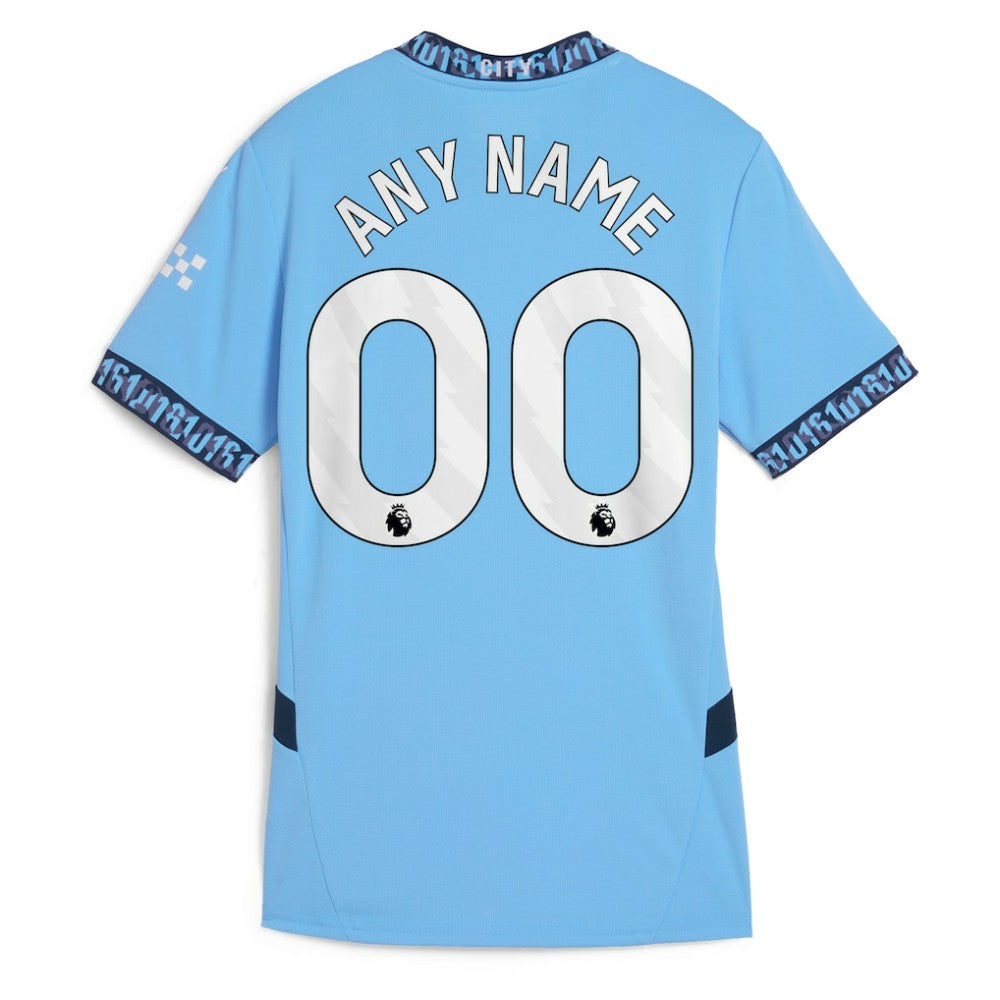 Puma - Manchester City Women's 2024/25 Home Replica Custom Jersey - Light Blue