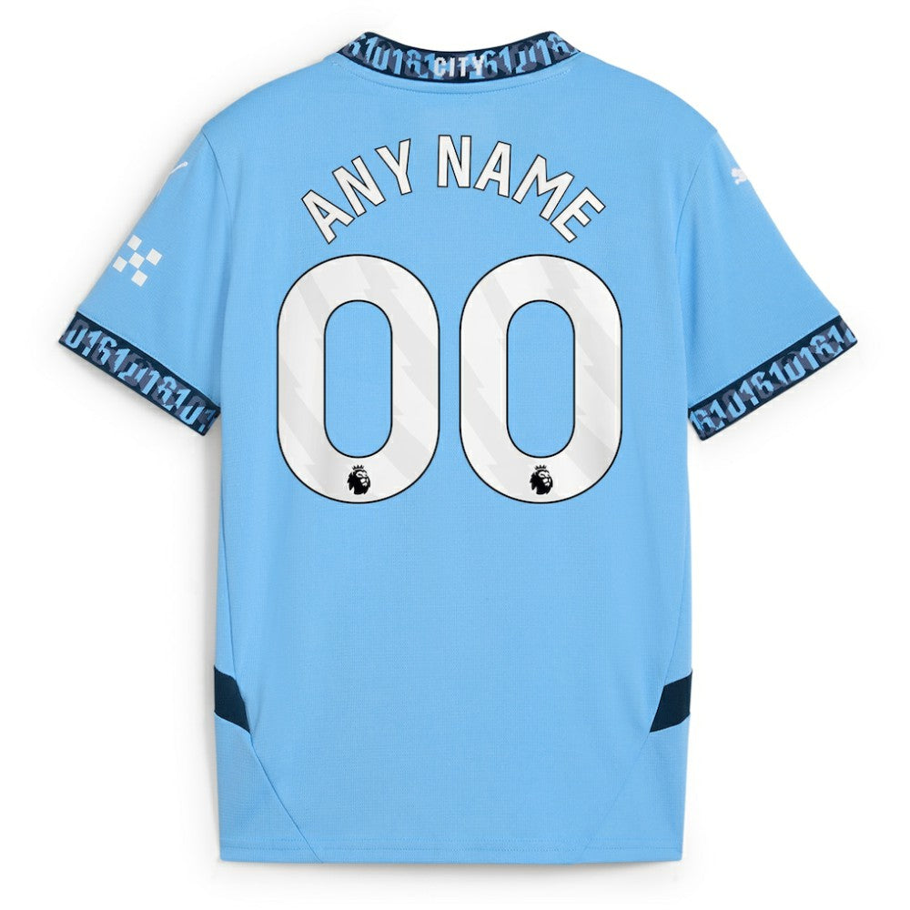 Puma - Manchester City Youth 2024/25 Home Replica Custom Jersey - Light Blue