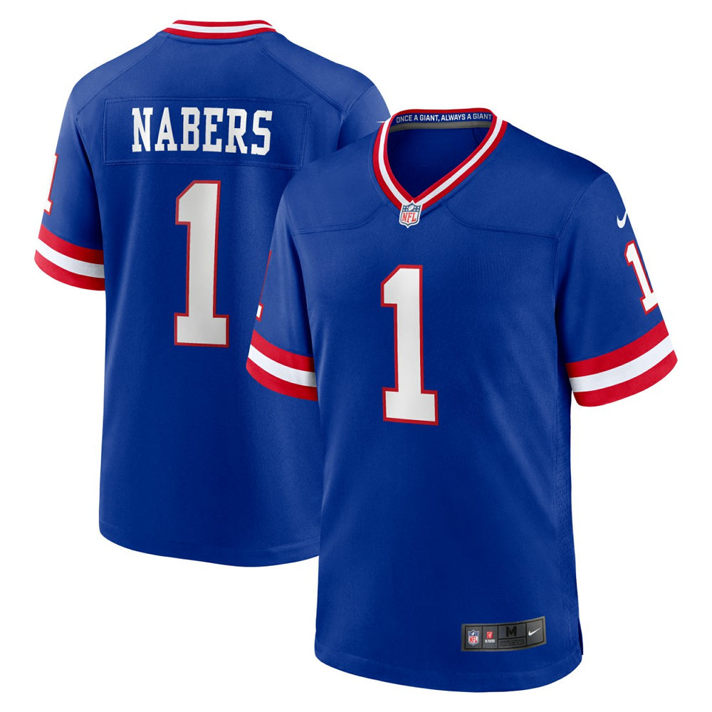 Malik Nabers New York Giants Game Player Jersey - Royal - Nike