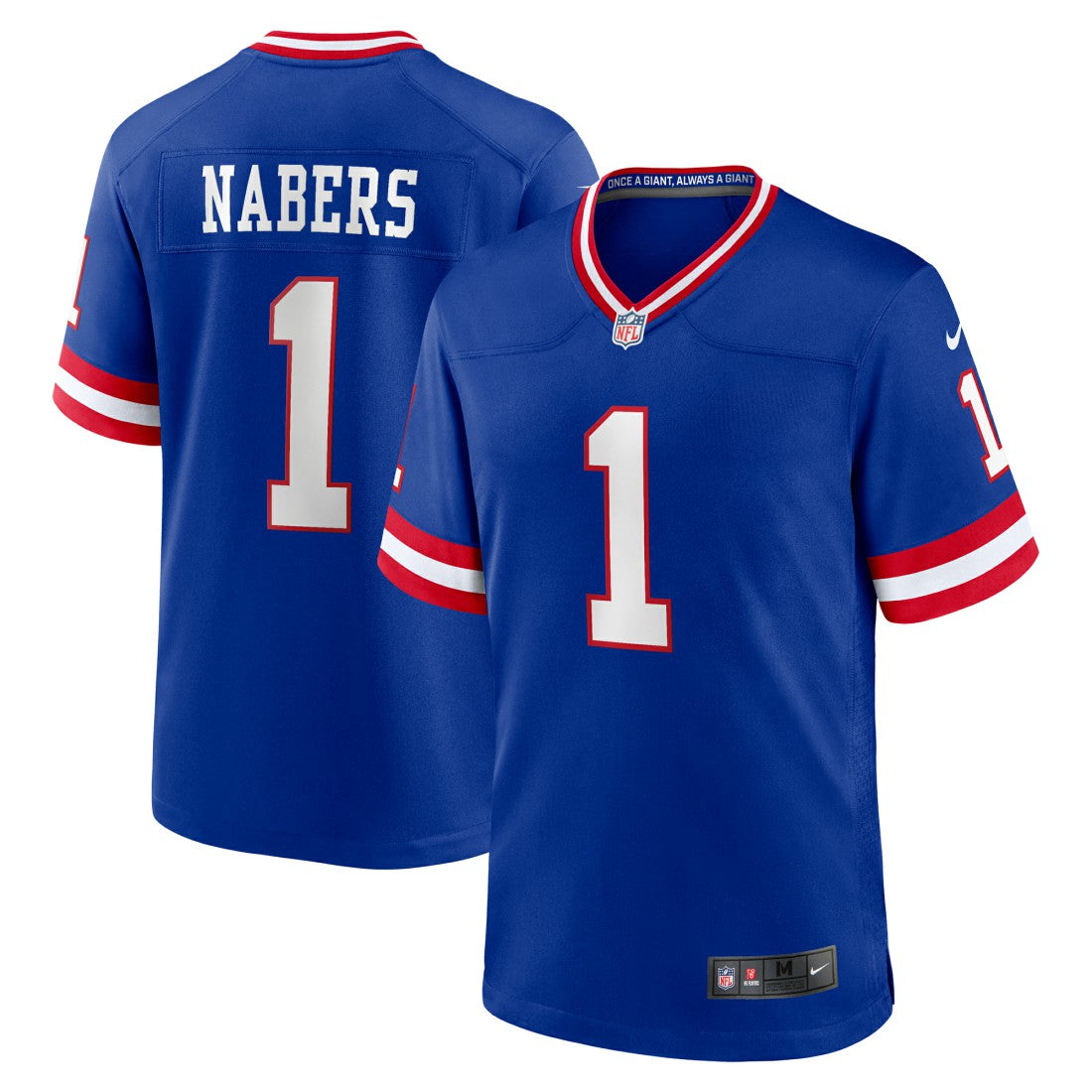 Malik Nabers New York Giants Game Player Jersey - Royal - Nike