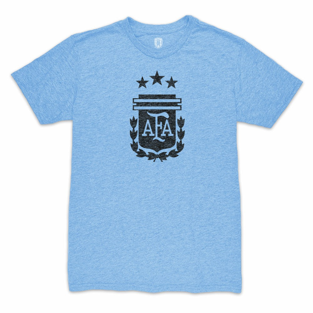 Alexis Mac Allister Argentina National Team 1863FC Player Retro Tri-Blend T-Shirt Light Blue