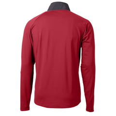 Atlanta Falcons Cutter & Buck Adapt Eco Knit Hybrid Recycled Raglan DryTec Quarter-Zip Top - Red - NFL