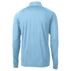 Carolina Panthers Cutter & Buck Adapt Eco Knit Stretch Recycled Raglan Quarter-Zip DryTec Top - Light Blue - NFL