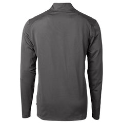 Carolina Panthers Cutter & Buck Virtue Eco Pique Micro Stripe Recycled Quarter-Zip Jacket - Black - NFL