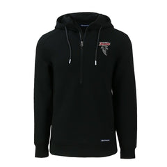 Atlanta Falcons Cutter & Buck Roam Eco Recycled Half-Zip Hoodie - Black - NFL