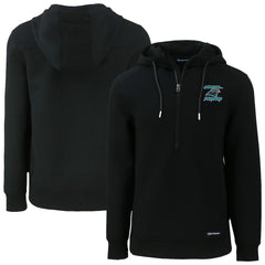 Carolina Panthers Cutter & Buck Roam Eco Recycled Half-Zip Hoodie - Black - NFL