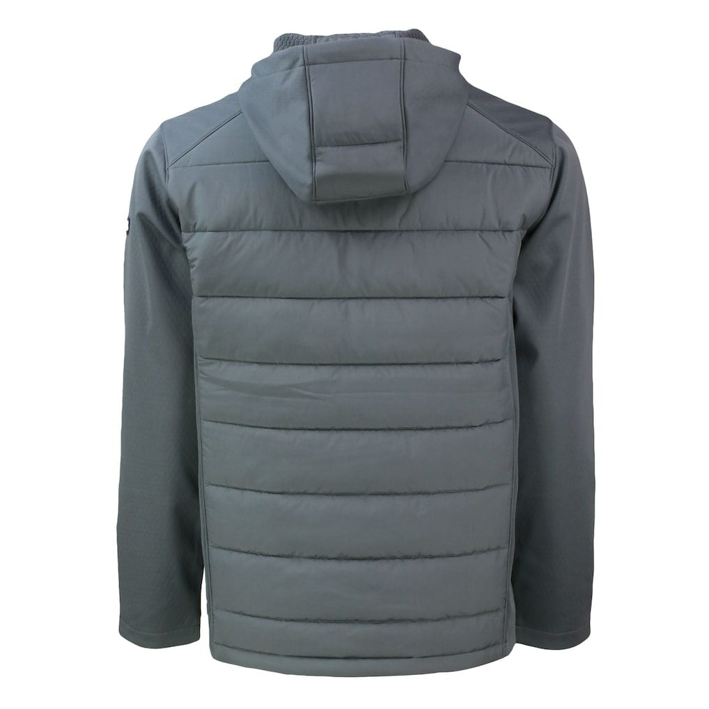 Carolina Panthers Cutter & Buck Evoke Hybrid Eco Softshell Recycled Full-Zip Hoodie Jacket - Gray - NFL
