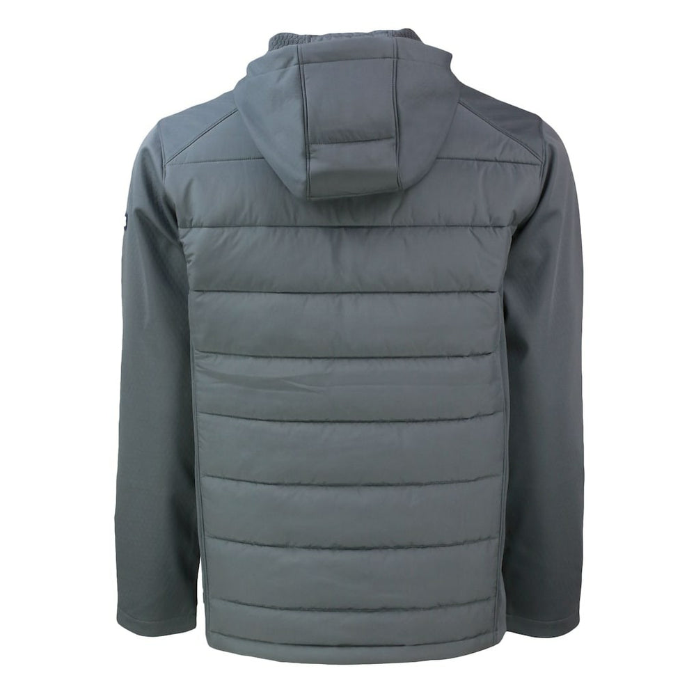 Carolina Panthers Cutter & Buck Evoke Hybrid Eco Softshell Recycled Full-Zip Hoodie Jacket - Gray - NFL