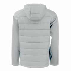 Atlanta Falcons Cutter & Buck Evoke Hybrid Eco Softshell Recycled Full-Zip Hoodie Jacket - Light Gray - NFL