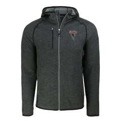 Atlanta Falcons Cutter & Buck Mainsail Hoodie Raglan Full-Zip Jacket - Heather Charcoal - NFL