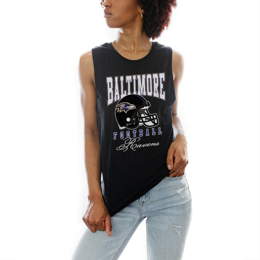 Baltimore Ravens Gameday Couture Women's Preseason Opener Racerback Tank Top - Black - NFL