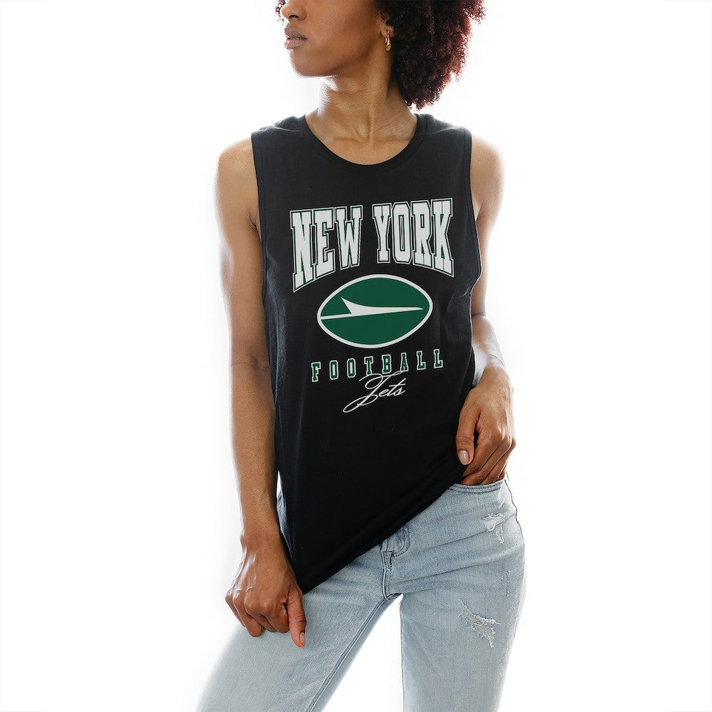 New York Jets Gameday Couture Women's Preseason Opener Racerback Tank Top - Black - NFL