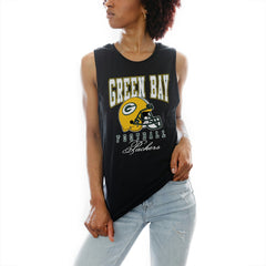 Green Bay Packers Gameday Couture Women's Preseason Opener Racerback Tank Top - Black - NFL