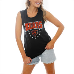 Chicago Bears Gameday Couture Women's Baby You're A Star Racerback Scoop Neck Tapered Tank Top - Black - NFL
