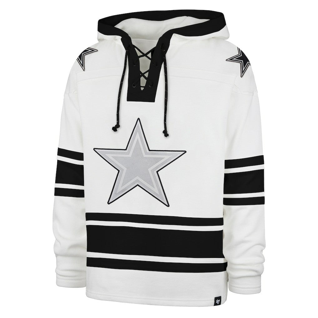 Dallas Cowboys '47 After Image Superior Lacer Pullover Hoodie - White - 47 brand