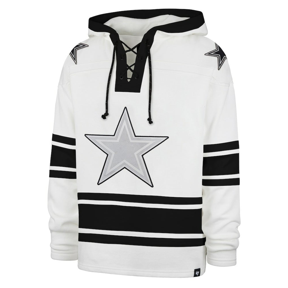 Dallas Cowboys '47 After Image Superior Lacer Pullover Hoodie - White - 47 brand