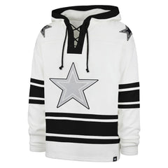 Dallas Cowboys '47 After Image Superior Lacer Pullover Hoodie - White - 47 brand