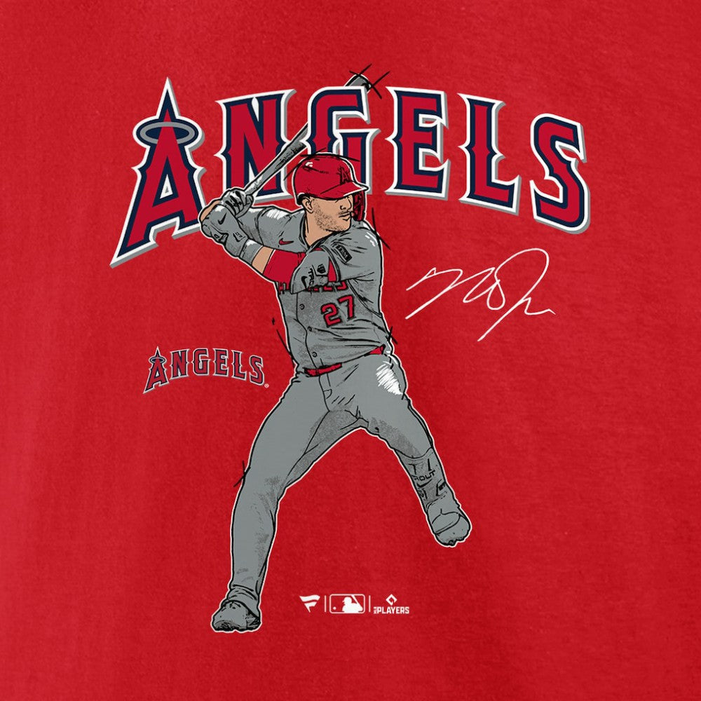 Mike Trout Los Angeles Angels Player Swing T-Shirt Sale