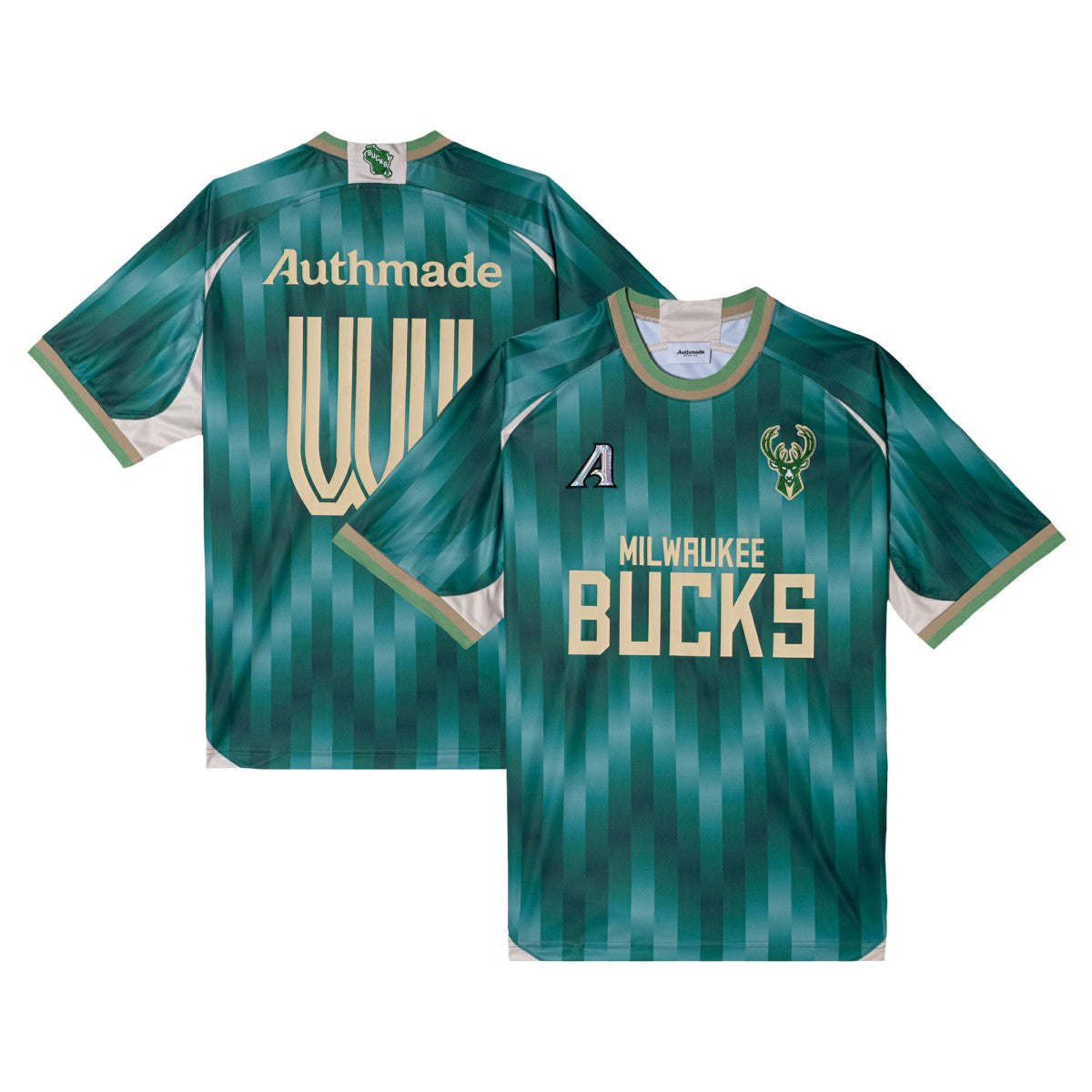 Milwaukee Bucks Authmade x NBA Soccer Kit Fashion Jersey Green