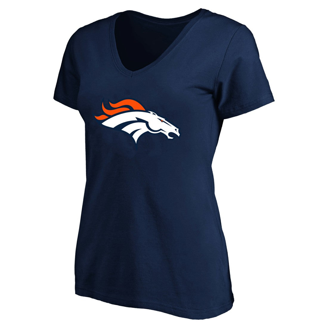 Bo Nix Denver Broncos Women's Plus Size Name & Number V-Neck T-Shirt - Navy - Fanatics