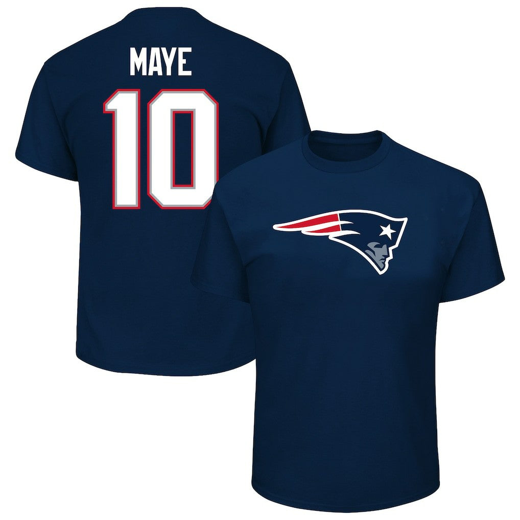 Drake Maye New England Patriots Big & Tall Player Name & Number T-Shirt - Navy - Fanatics