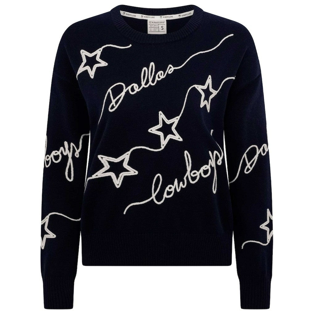 Dallas Cowboys Women's Love Letter Pullover Sweater - Navy - NFL