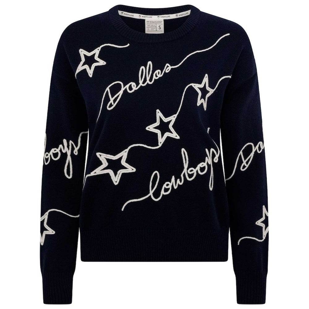 Dallas Cowboys Women's Love Letter Pullover Sweater - Navy - NFL