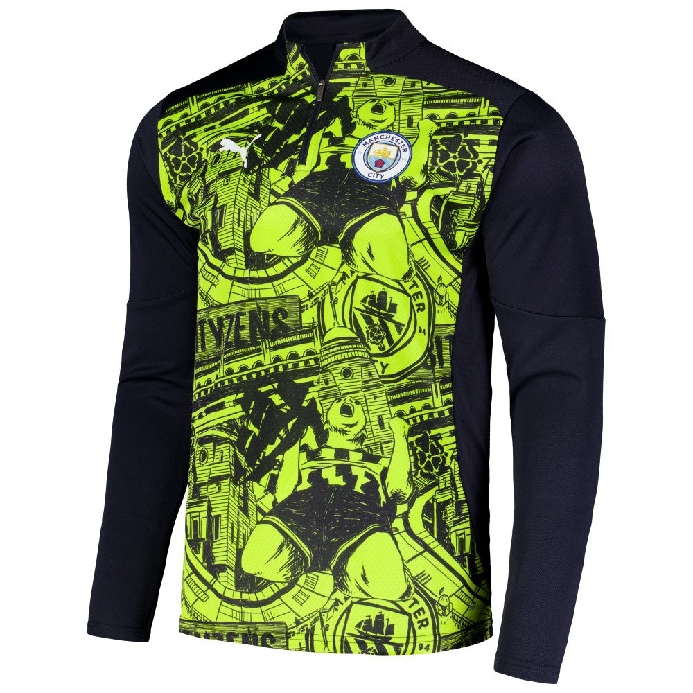 Puma - Manchester City 2024/25 Pre-Match dryCELL Quarter-Zip Top - Black