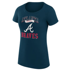 Atlanta Braves G-III 4Her by Carl Banks Women's Super-Slim Fit Lightweight Team Logo Graphic T-Shirt Outlet