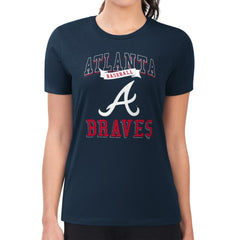 Atlanta Braves G-III 4Her by Carl Banks Women's Super-Slim Fit Lightweight Team Logo Graphic T-Shirt Outlet