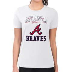 Atlanta Braves G-III 4Her by Carl Banks Women's Super-Slim Fit Lightweight Team Logo Graphic T-Shirt for sale