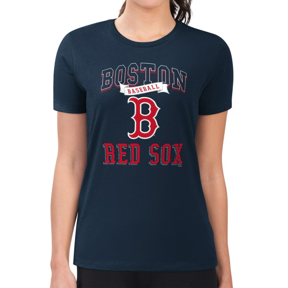 Boston Red Sox G-III 4Her by Carl Banks Women's Super-Slim Fit Lightweight Team Logo Graphic T-Shirt Discount