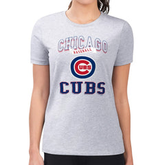 Chicago Cubs G-III 4Her by Carl Banks Women's Super-Slim Fit Lightweight Team Logo Graphic T-Shirt for sale